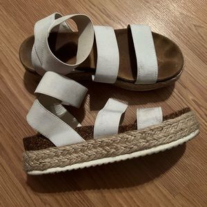 White Steve Madden Sandals
